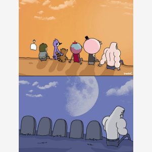 Skips Sitting Next To Graves  The Price Of Immortality   Regular Show, Irwincardozo Comics, Dead, Friends, Tombs   Amis Morts Tombes